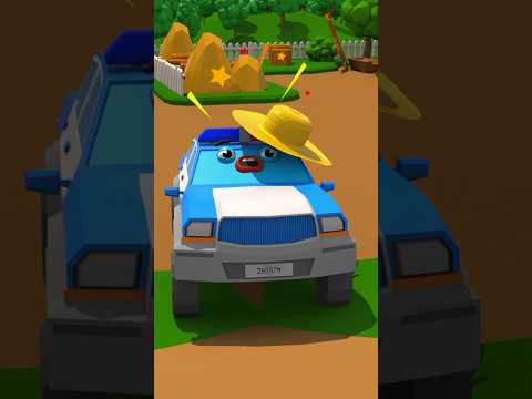 3D Мультик Для Детей 😀Полицейская Машина на Ферме 🐄🐮🚓#carcartoon #длядетей #мультикипромашинки