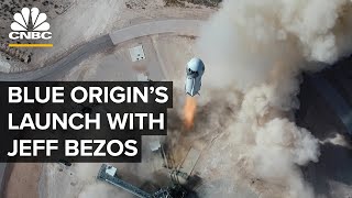 Blue Origin launches first human spaceflight with Jeff Bezos ⁠— 7\/20\/21