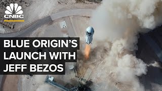 LIVE: Blue Origin launches first human spaceflight with Jeff Bezos ⁠— 7/20/21