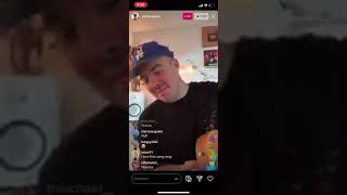 Mac Ayres sings “Shit covered in gold” on ig live