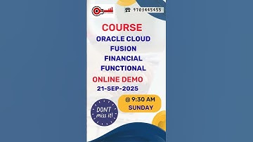 Free Oracle Fusion Cloud Financials Functional demo#o3technologies