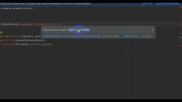 Android Studio error | cannot resolve symbol 