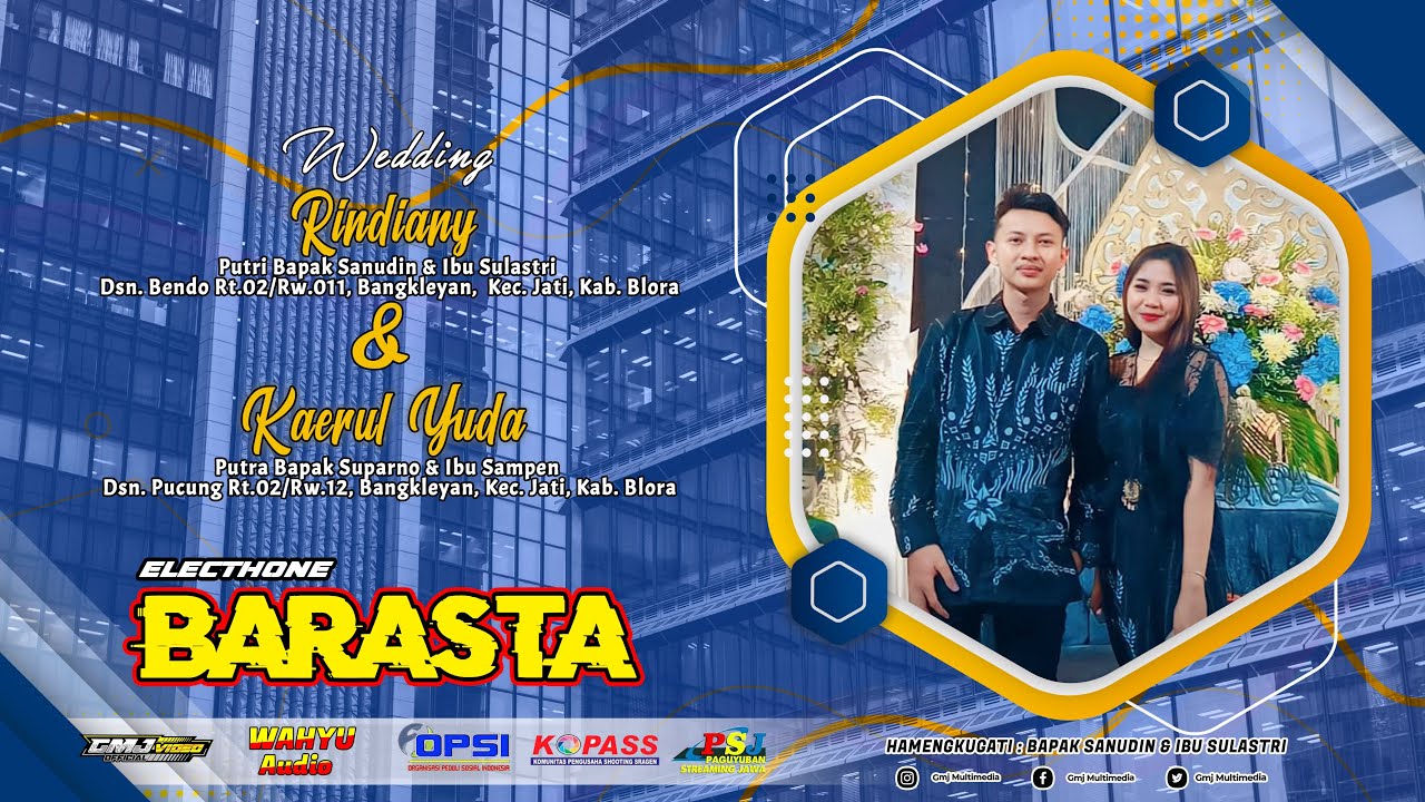 🔴LIVE BARASTA MUSIC || WEDDING RINDY & YUDA || WAHYU AUDIO || GMJ ...