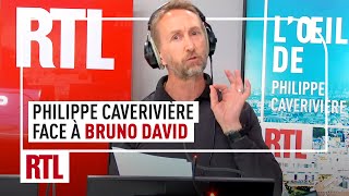 Philippe Caverivière face à Bruno David, président du Museum national d’Histoire Naturelle