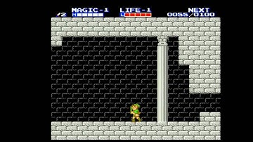 Zelda 2 - All Keys 100% strats - Palace 1 Bubble Bot skip