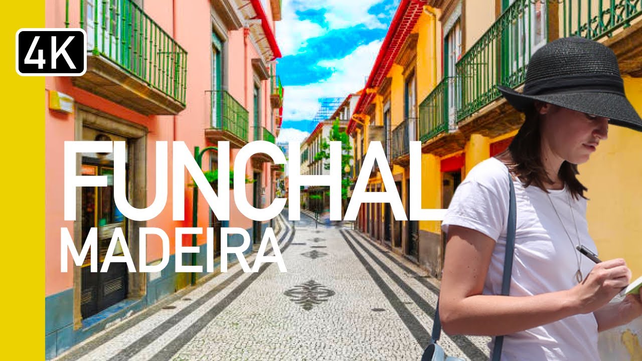 Virtual Walking Tour Funchal Portugal 4K NARRATED City Streets and Markets