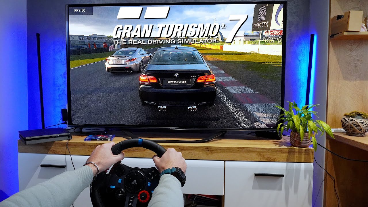 Gran Turismo 7 On PS4 Slim x Logitech G29 Wheel - Racing On A