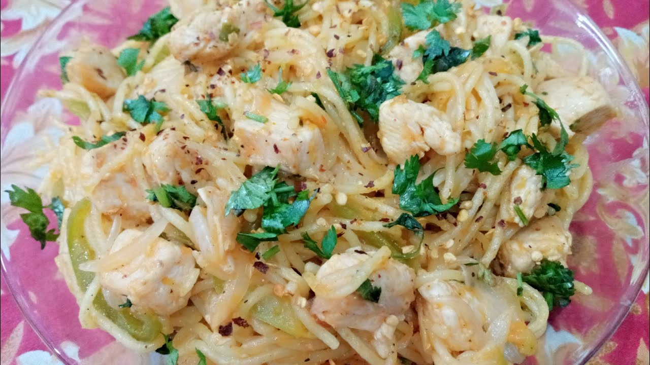 Easy Chicken Spaghetti recipe by loving food YouTube