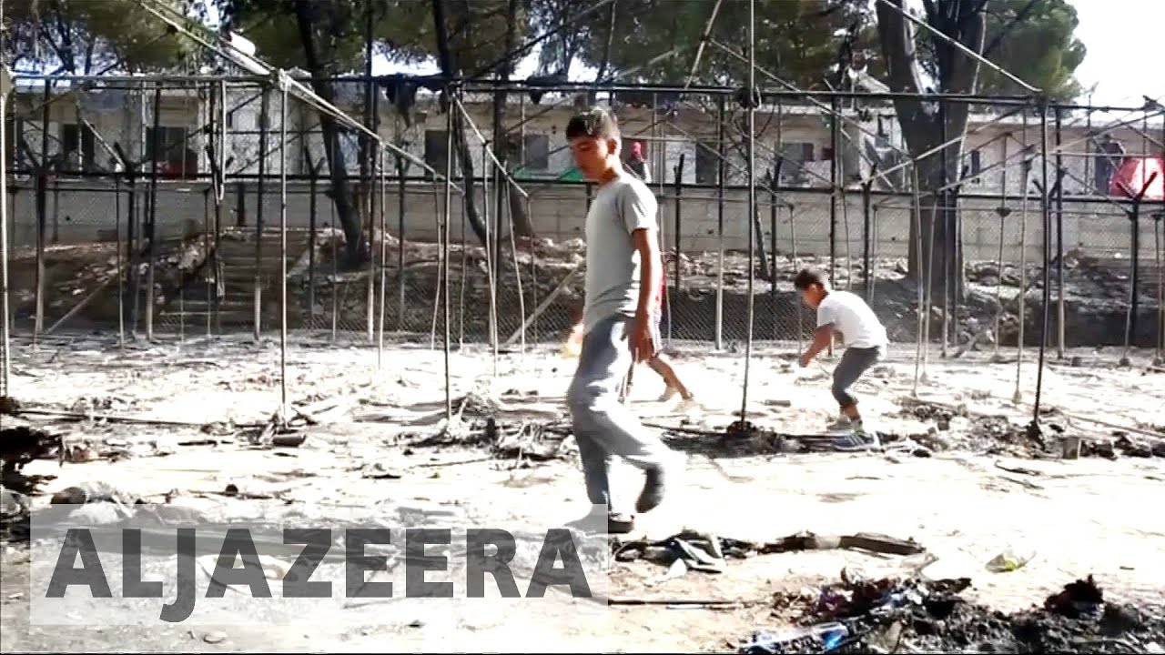اليونان: لاجئون يعودون إلى مخيم ليسبوس بعد الحريق