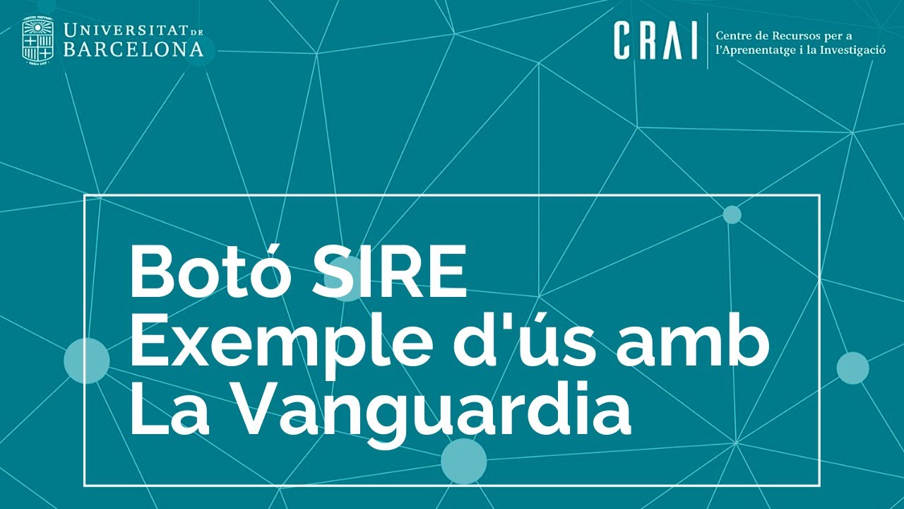 Accedir al suplement Cultura|s de 'La Vanguardia' amb el Boto SIRE del CRAI UB