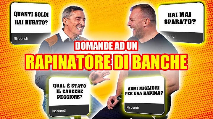 RAPINATORE DI BANCHE risponde SINCERAMENTE a DOMANDE SCOMODE