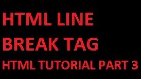 Html Tutorials in Urdu/Hindi part 3 || Html line break tag|| Paragraph break tag