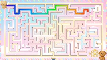 Maze Game Challenge | Solving Kawaii Kitten and Puppy Maze Puzzle Animated  Solution Labyrinth