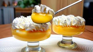 Just mix lemon and condensed milk! Simple homemade dessert in 5 minutes!