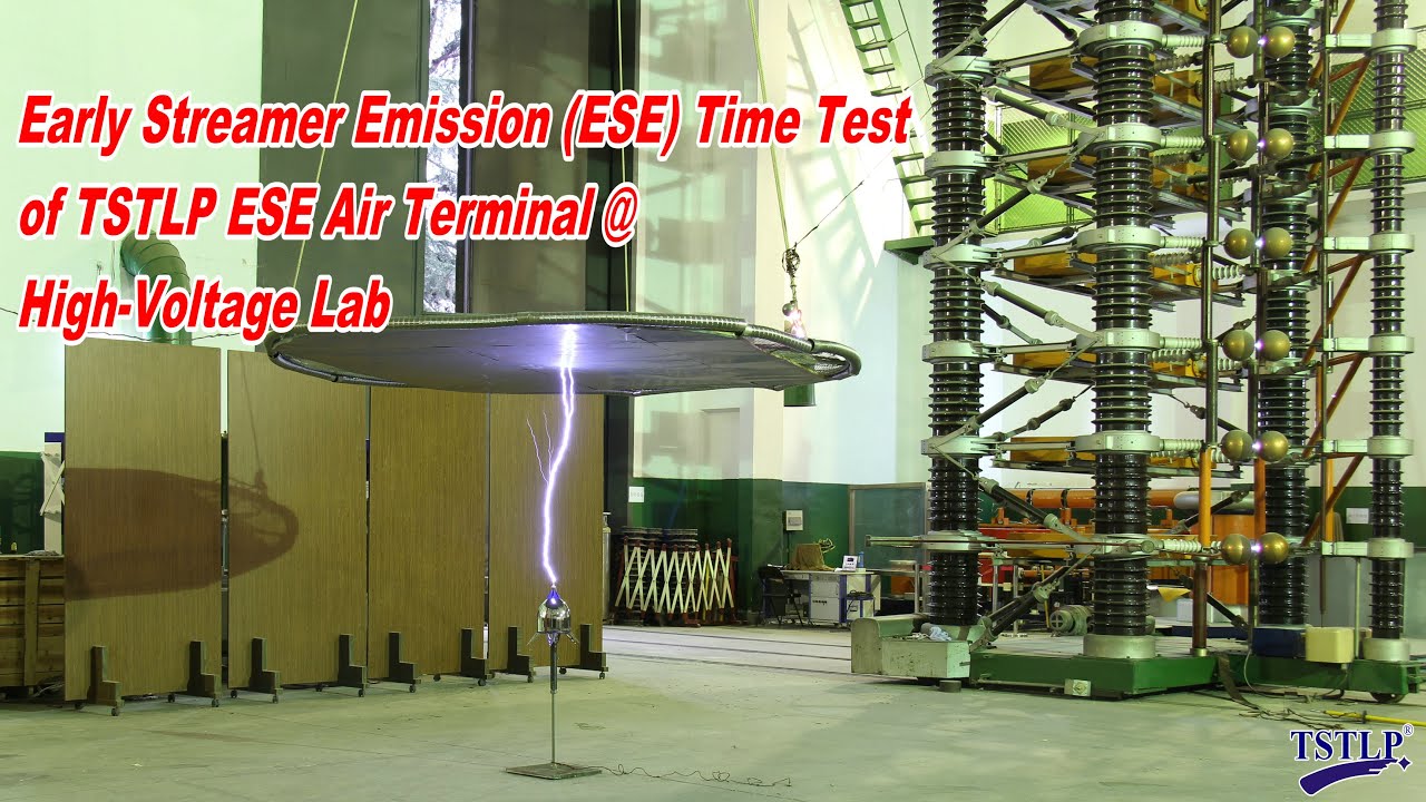 TSTLP ESE Lightning Rod's E.S.E. Time Test @ Accredited HIGH-Voltage Lab.