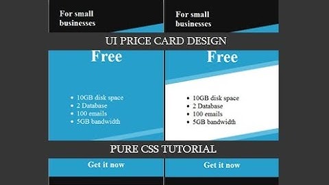 Pricing Table UI Design | HTML and CSS