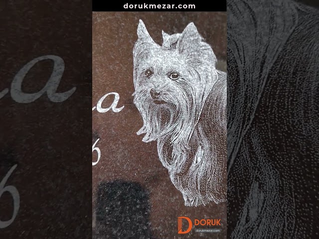 Kaide Üzerinde Resimli Granit Pet Mezar Taşı | Evcil Hayvan Mezar Taşı #pets #hachiko #petmezartaşı