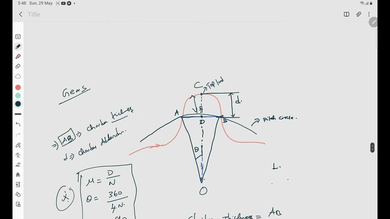 #chordal thickness # chordal addendum # gear tooth vernier - YouTube