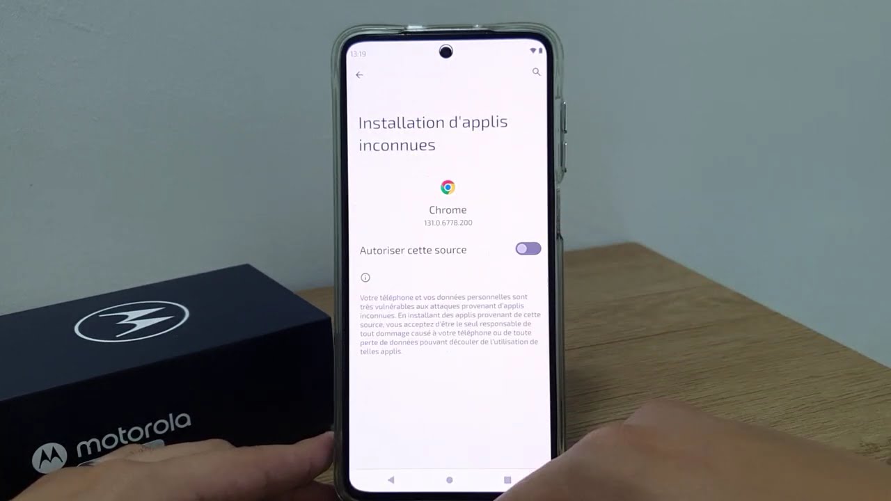 Comment autoriser les sources inconnues sur Moto G50