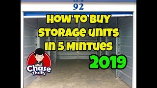 How to buy Abandoned Storage units in 5 minutes- 2019
