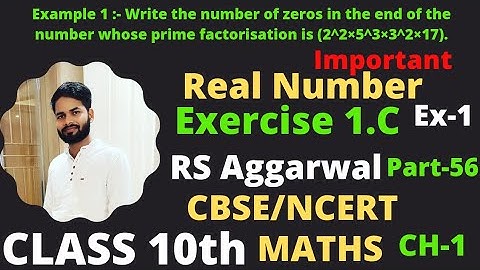 Exercise 1.C Example (1) solution ! Class 10th real Number! RS Aggarwal!