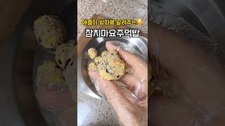 한 입에 쏙쏙❗️아이들 도시락 메뉴로 인기폭발❗️김가루 참치마요 주먹밥 만들기
