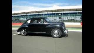Jowett Javelin on track at Silverstone Classic 2012