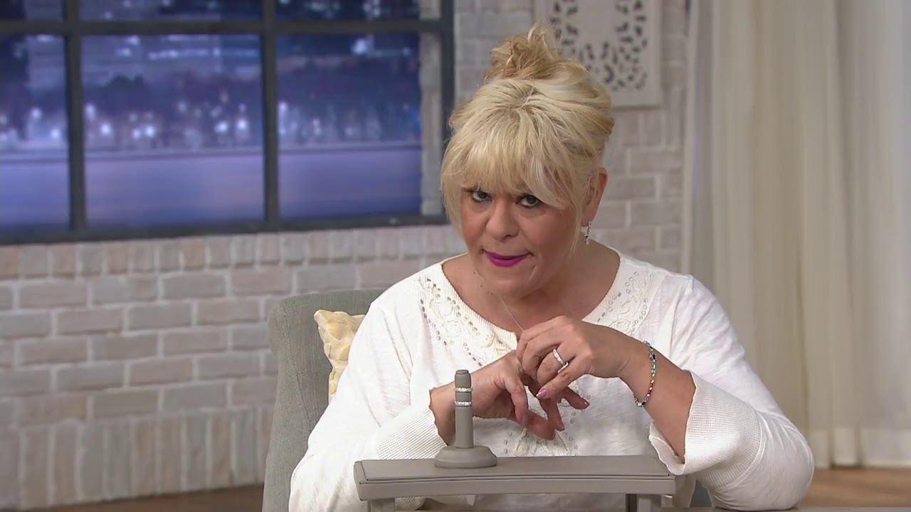 Diamonique Bezel Stone Band Ring, Sterling Silver on QVC