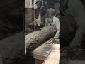 cutting wood with electric chain saw #woodworking #shorts