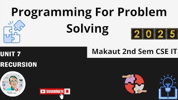 Unit 7 Recursion : Programming For Problem Solving▶️Makaut CSE IT 2nd sem #coding #aiml #makaut