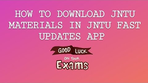 how to download jntuk 2-2 p&s notes in jntu app
