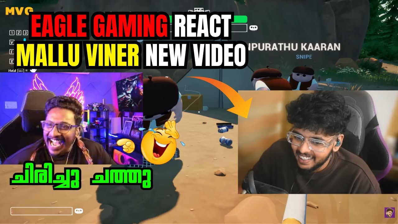 EAGLE GAMING REACT MALLU VINER NEW VIDEO🤣ഇജ്ജാതി VIDEO ചിരിച്ചു ചത്തു😹#eaglegaming #funny