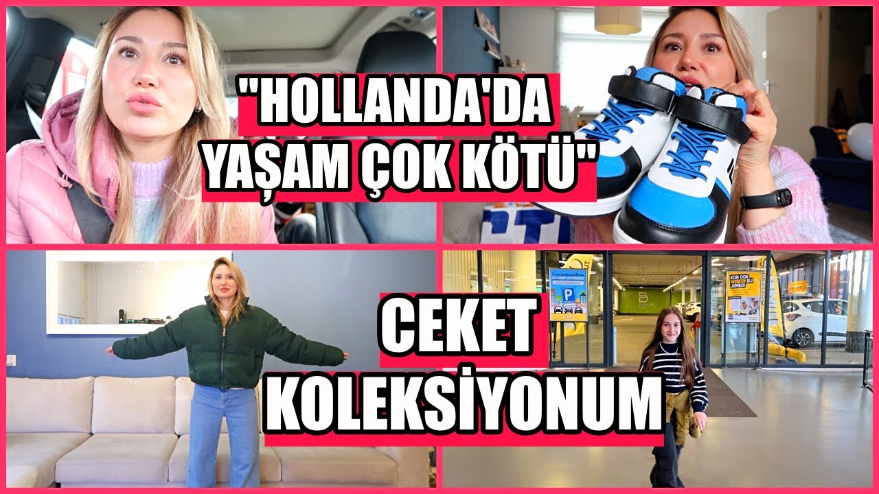 KOCAM HOLLANDA'YA GELDİĞİ İÇİN MUTSUZ 😐 ÇOCUKLARA KIȘ AYAKKABI ALIȘVERİȘİ, BENİM CEKET KOLEKSİYONUM