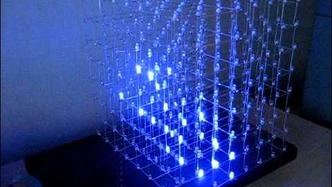 8x8x8 LED cube running Conway