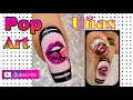 POP ART NAILS/Uñas de arte pop/labios pop art/Pop art lips/lollipop nails/nail art