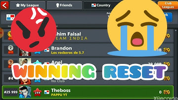 8 ball pool 🎱  WINNING RESET 😡 problem