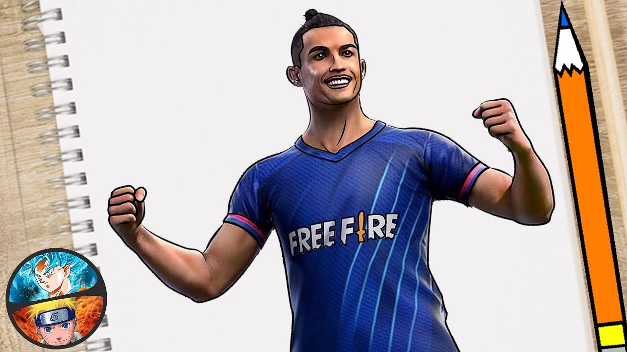 FREE FIRE DRAWING CRISTIANO RONALDO BUNDLE CHARACTER HOW TO DRAW FREE FIRE CR7 Gambar Free Fire YouTube