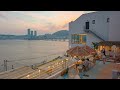 [4K HDR] Night Walk In the Coastal Neighborhood Virtual Tour Korea Ambience Sounds ASMR