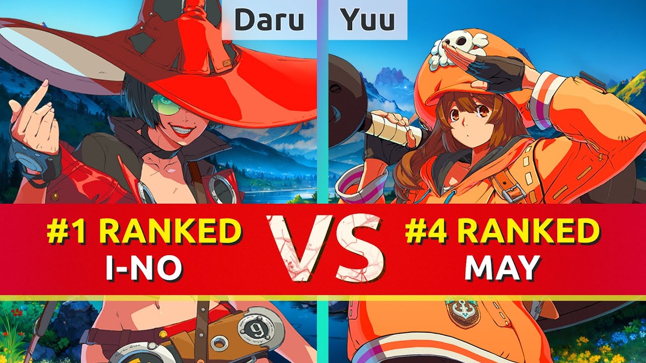 GGST ▰ Daru (#1 Ranked I-No) vs Yuu (#4 Ranked May). High Level Gameplay