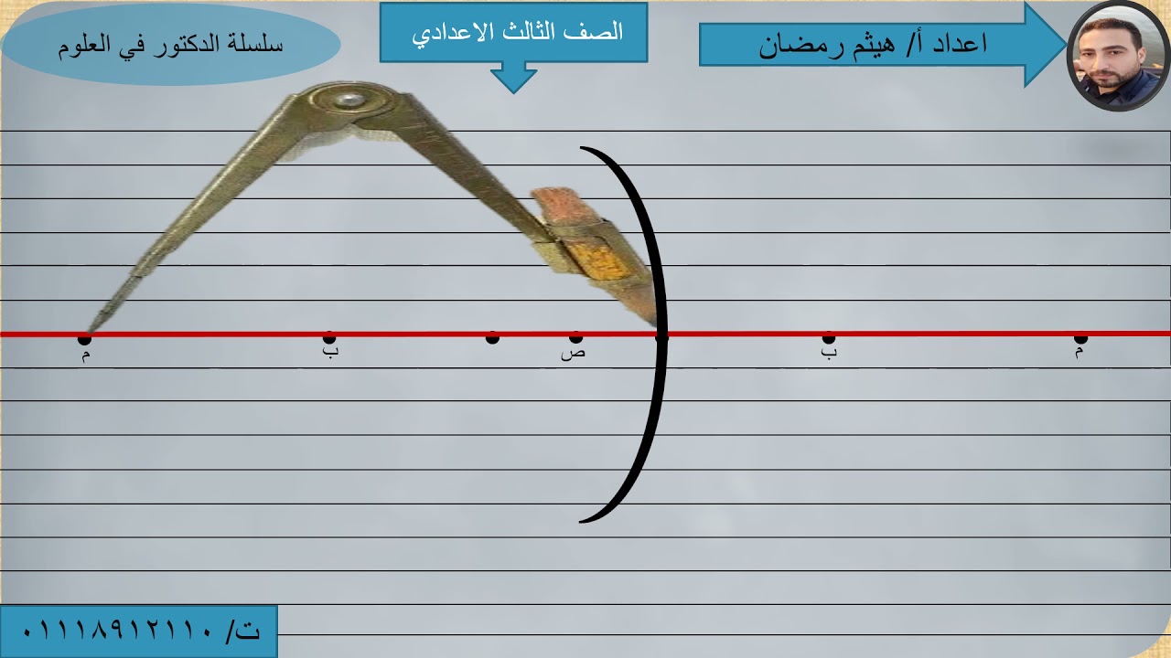 رسم العدسة المحدبة
