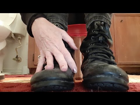 My Feet and Foot Fetish #306 Off with the Smelley Nylons and The Stinky Work Boots❤❣❤