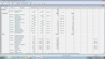 Sage 300 CRE Estimating - Spreadsheet Sequence Tabs