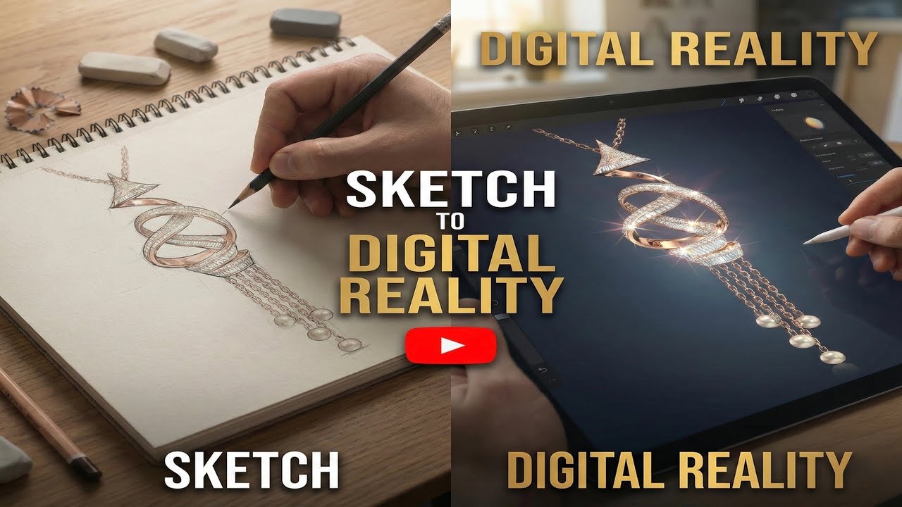 Sketch to Digital Reality: Transforming a Drawing into 3D Jewelry