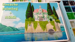 Cozy art vlog | Painting Studio Ghibli scene with Himi Jelly Gouache | ASMR Painting🌱