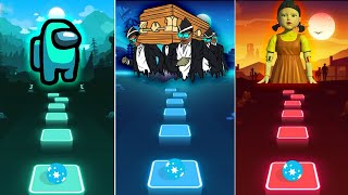 Among Us VS Coffin Dance VS Squid Game - Tiles Hop EDM Rush screenshot 5