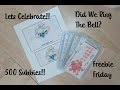 Freebie Friday 3/15 | 500 Subbies!!