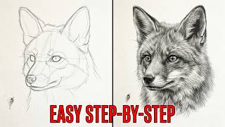How to Draw a Fox | Realistic Fox Drawing Step by Step