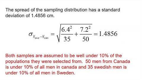 AP Statistics: Topic 5.8 Example of Sampling Distributions for Differences in Sample Means