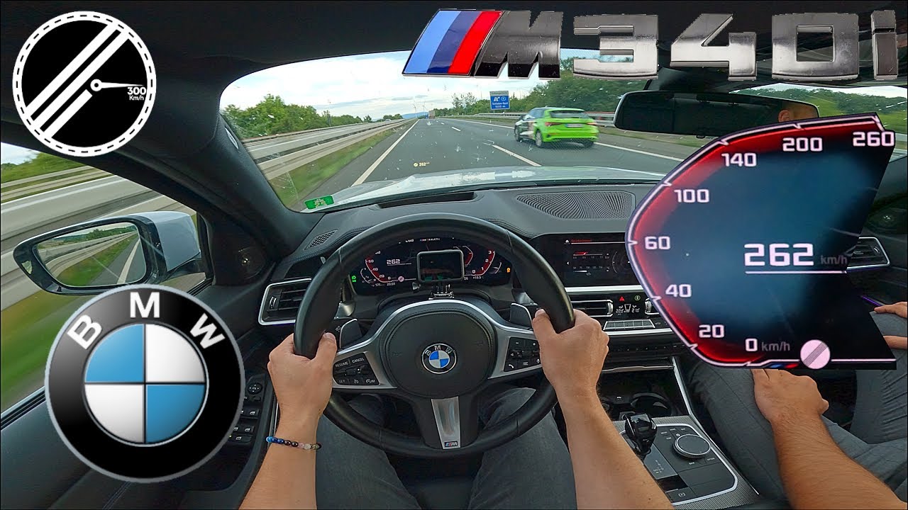 BMW M340i G20 | 374 PS | Top Speed Drive German Autobahn No Speed Limit POV