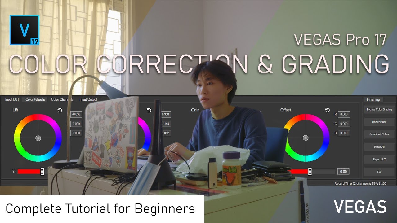 How to color Correct & Grading with VEGAS Pro 17 (For Beginners) YouTube